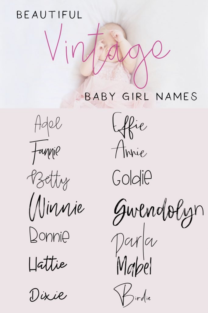 vintage baby girl names