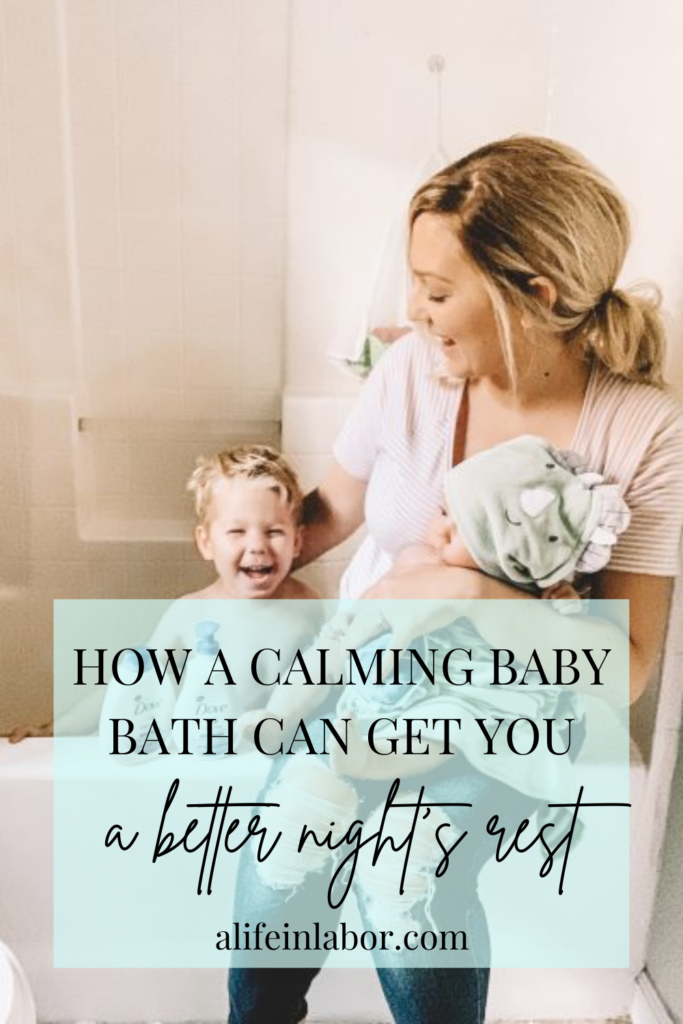 Calming baby bath